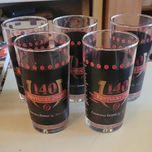 Set Of 5 Kentucky Derby May 3,2014 Glasses